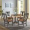 International Concepts Round Round 42 in. Dual Drop Leaf Dining Table with 4 Panel Back Chairs in Hickory/Washed Coal K45-42DPT-27B-C110-4 - alternate 3